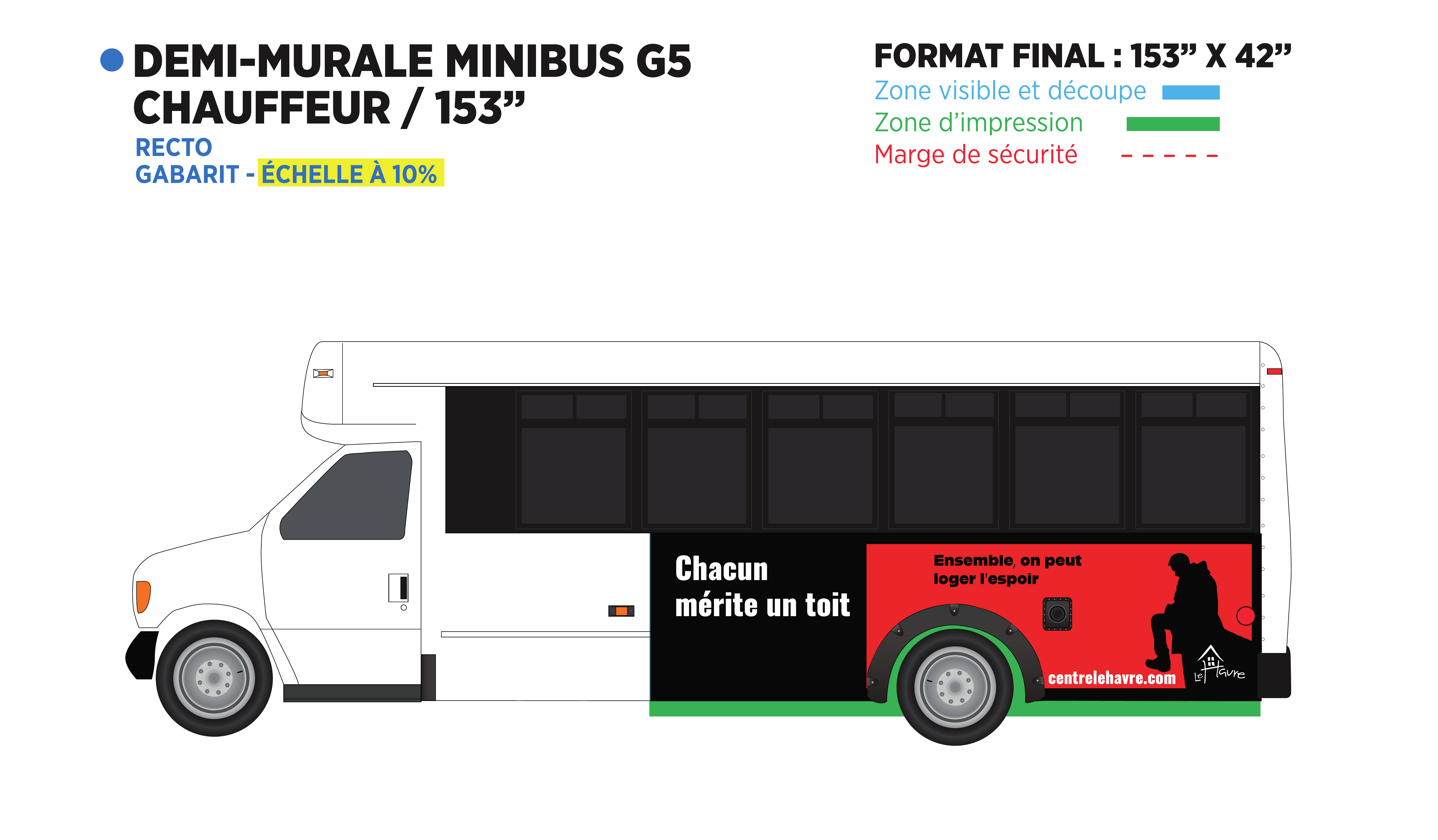 Campagne Centre Le Havre sur autobus